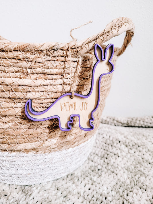 Bunny Dino Easter Basket Tag