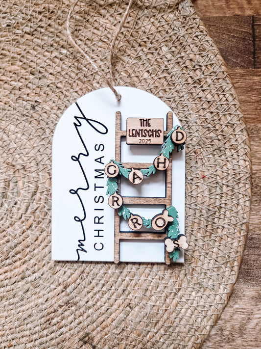 Family Ladder Christmas Ornament