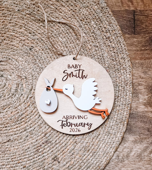 Baby Arriving Ornament